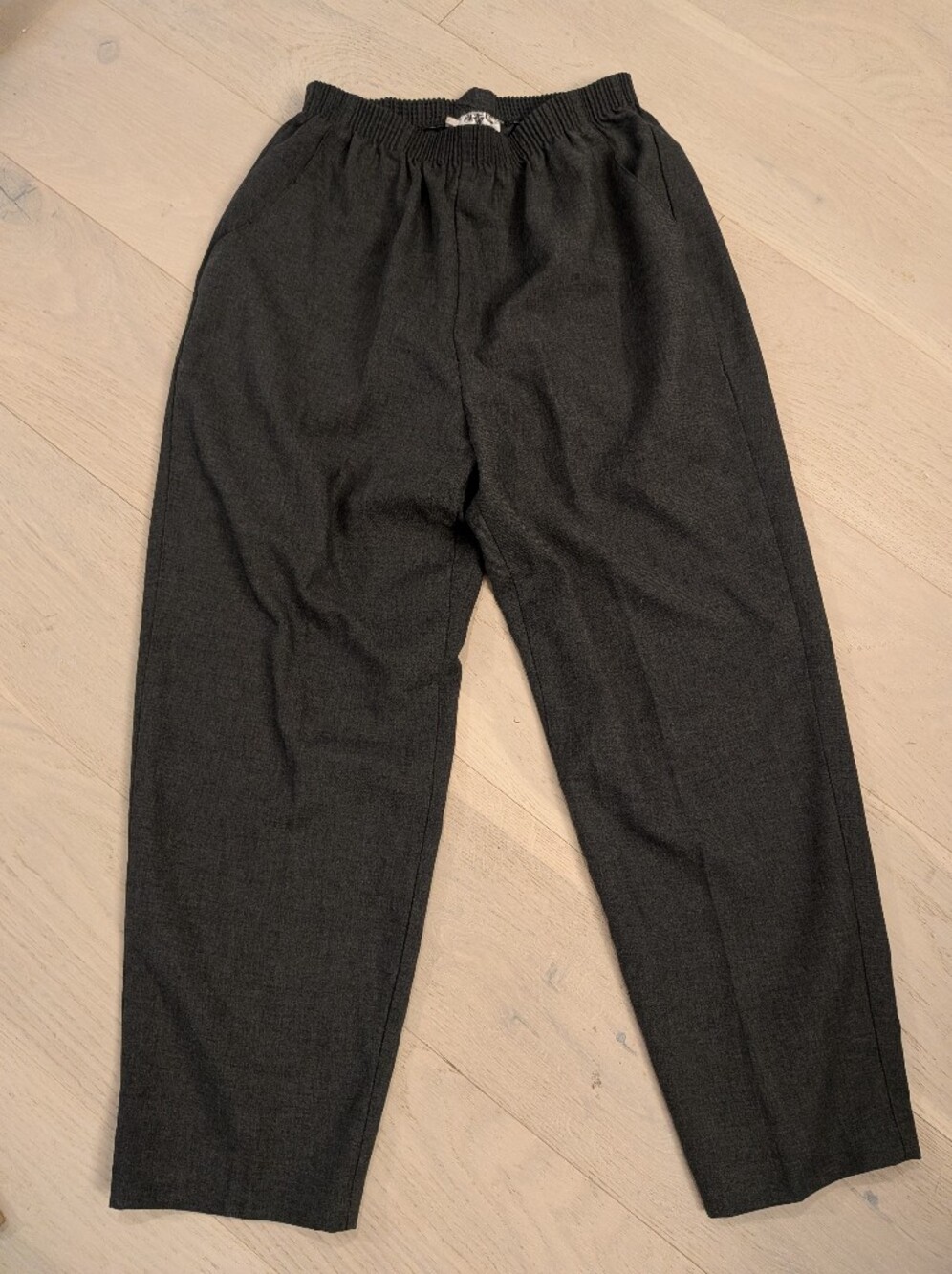 Briggs New York Charcoal Elastic-Waist Trousers Set - Picture 3 of 6